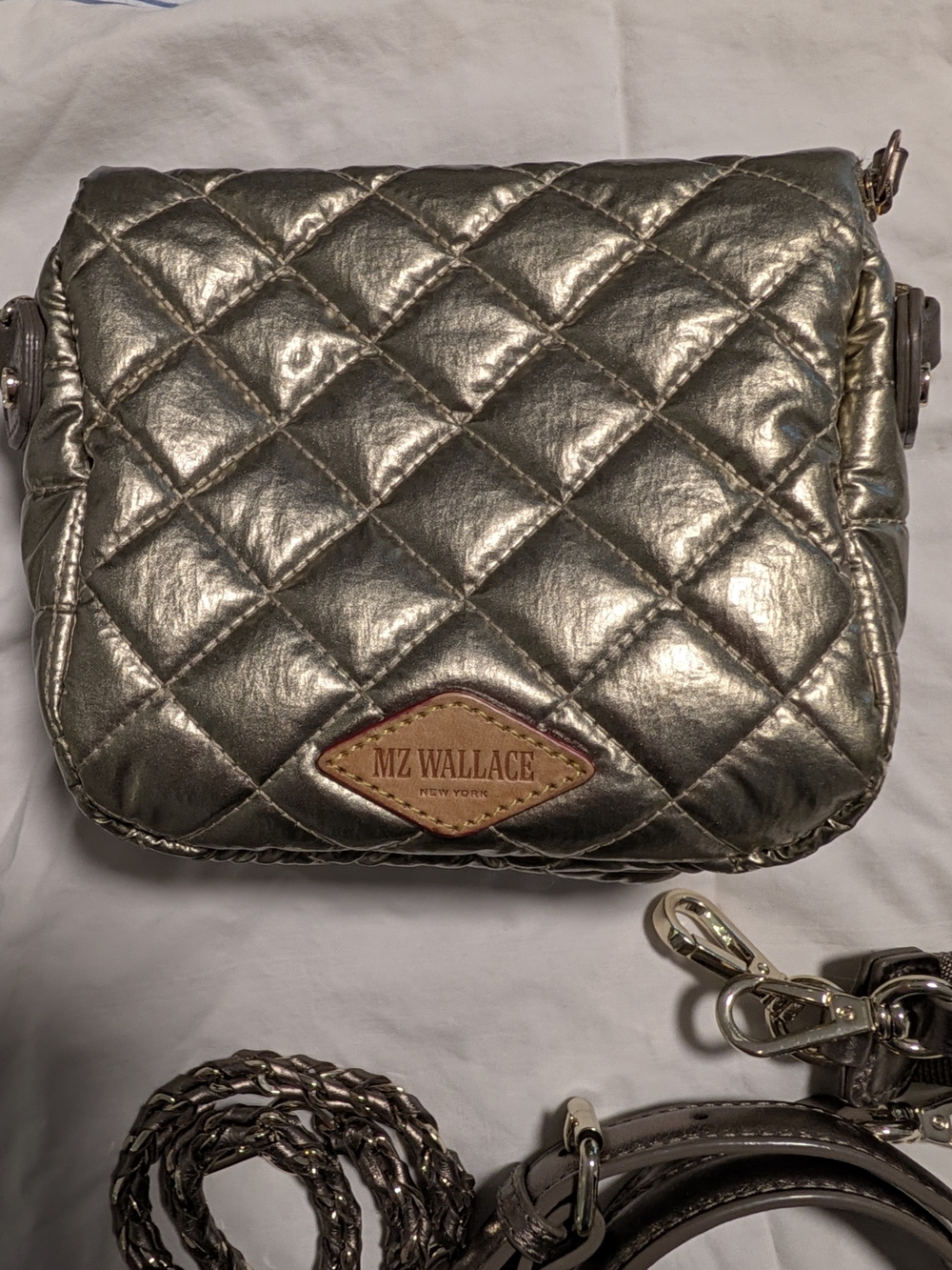MZ Wallace Antique gold Micro Crosby Crossbody Sling - Picture 3 of 7